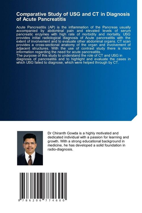 Produktbild: Comparative Study of USG and CT in Diagnosis of Acute Pancreatitis