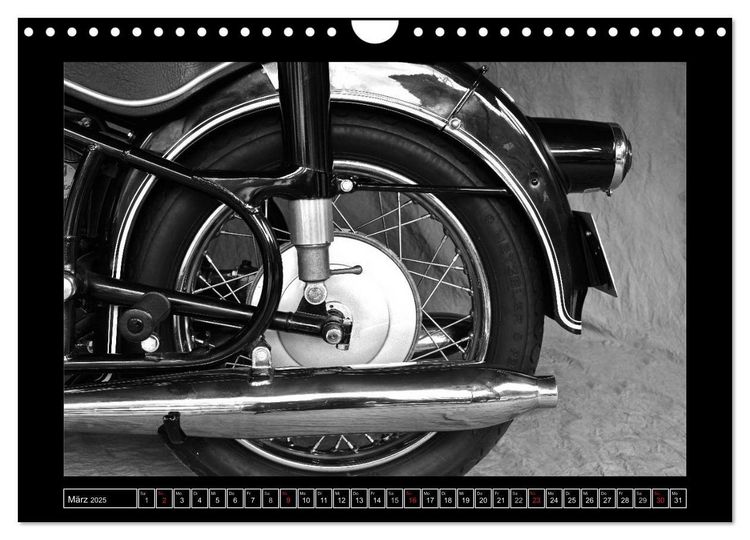 Produktbild: BMW R69S in schwarzweiss (Wandkalender 2025 DIN A4 quer), CALVENDO Monatskalender
