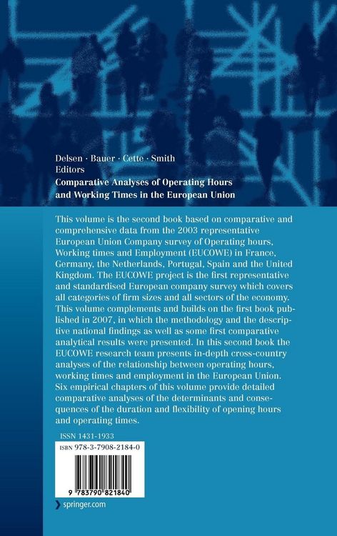 Produktbild: Comparative Analyses of Operating Hours and Working Times in the European Union