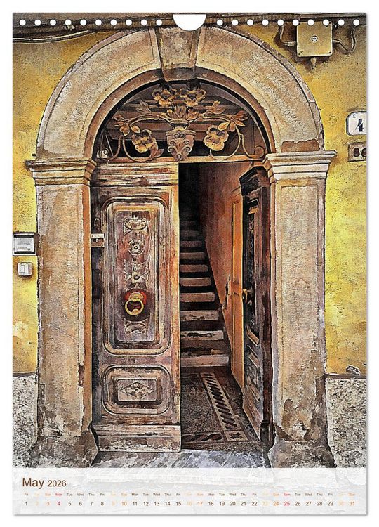 Produktbild: Umbrian Doorways (Wall Calendar 2026 DIN A4 portrait), CALVENDO 12 Month Wall Calendar