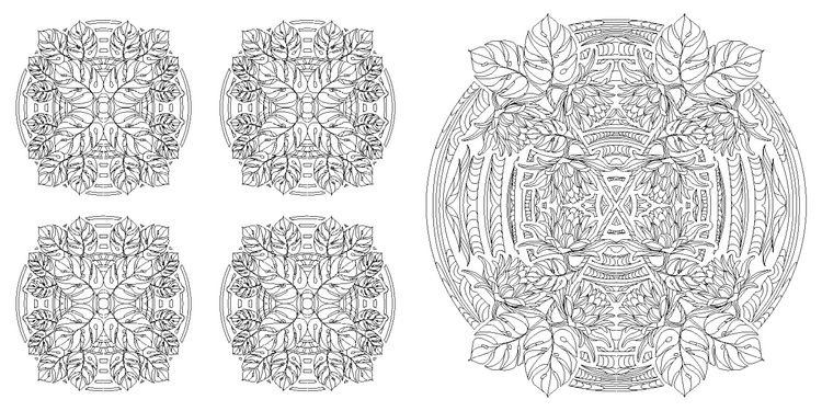 Produktbild: Blumen-Mandalas (Ausmalbuch zur kreativen Stressbew&auml;ltigung)