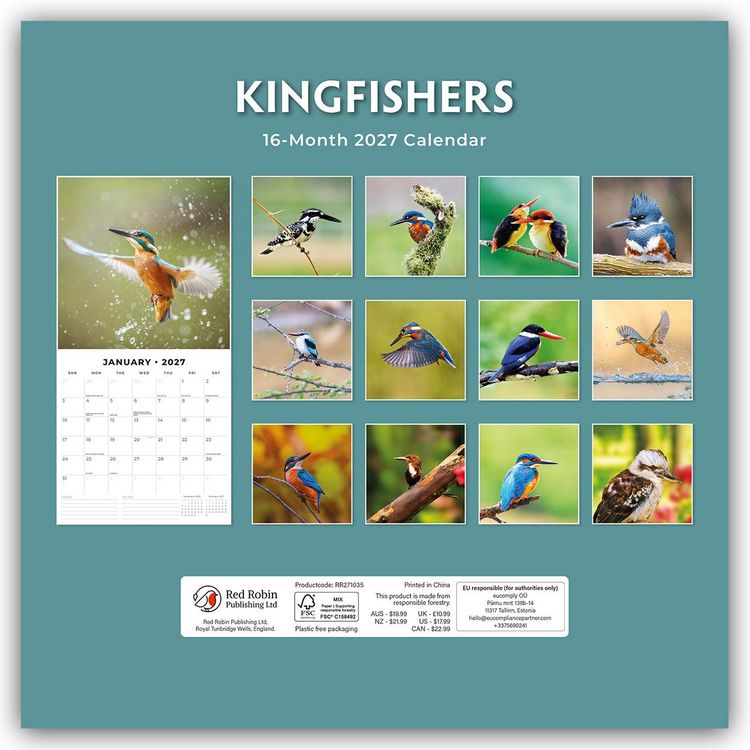 Produktbild: Kingfishers &ndash; Eisv&ouml;gel 2027 &ndash; 16-Monatskalender