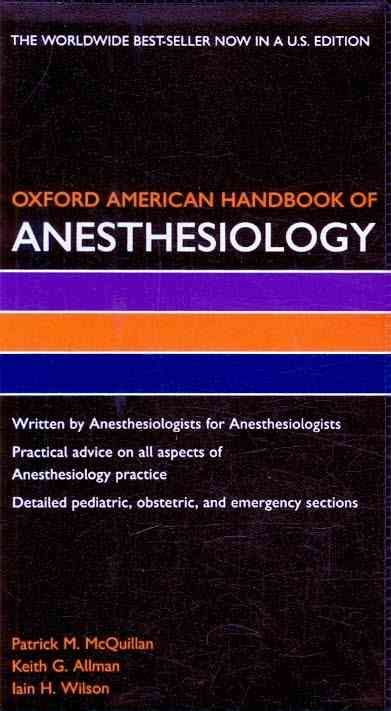 Produktbild: McQuillan, P: Oxford American Handbook of Anesthesiology boo