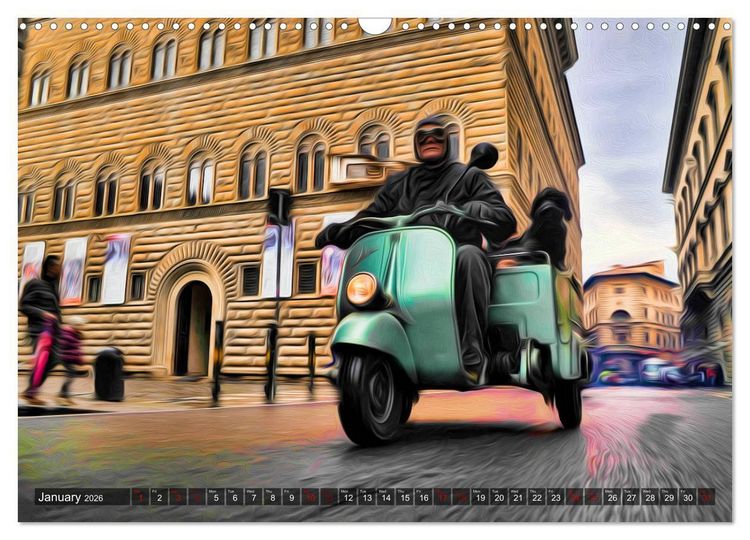Produktbild: Low-angle shots of scooters (Wall Calendar 2026 DIN A3 landscape), CALVENDO 12 Month Wall Calendar