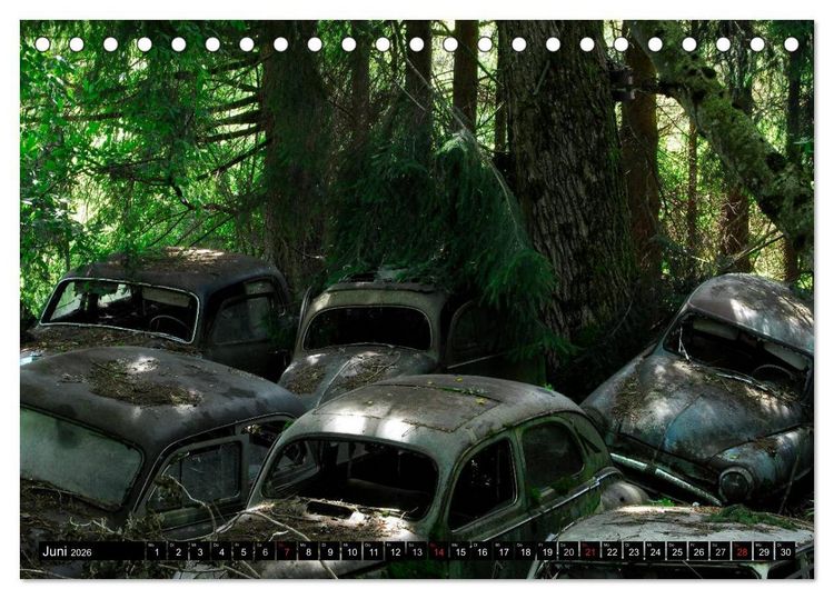 Produktbild: Autowracks - rostende Liebe (Tischkalender 2026 DIN A5 quer), CALVENDO Monatskalender