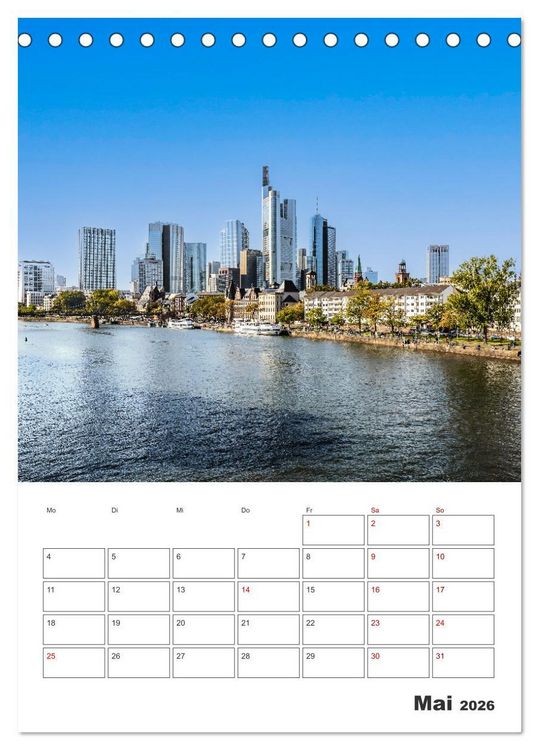Produktbild: Frankfurt am Main - Impressionen aus der Finanzmetropole (Tischkalender 2026 DIN A5 hoch), CALVENDO Monatskalender