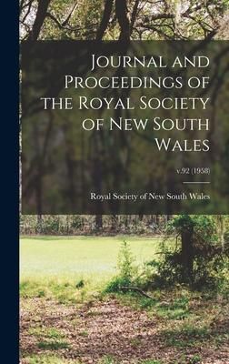 Produktbild: Journal and Proceedings of the Royal Society of New South Wales; v.92 (1958)