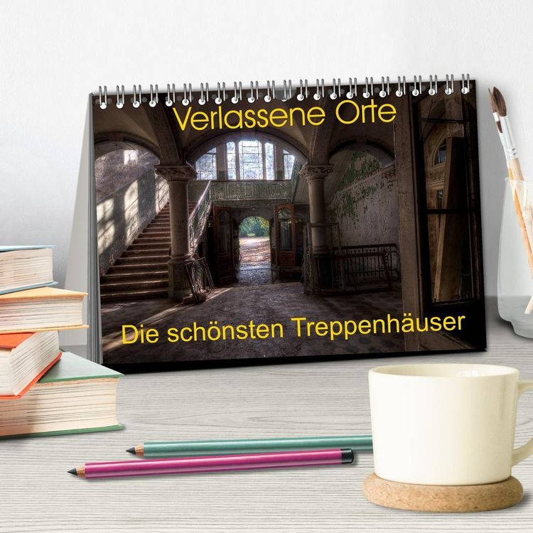 Produktbild: Verlassene Orte - Die sch&ouml;nsten Treppenh&auml;user (Tischkalender 2027 DIN A5 quer), CALVENDO Monatskalender
