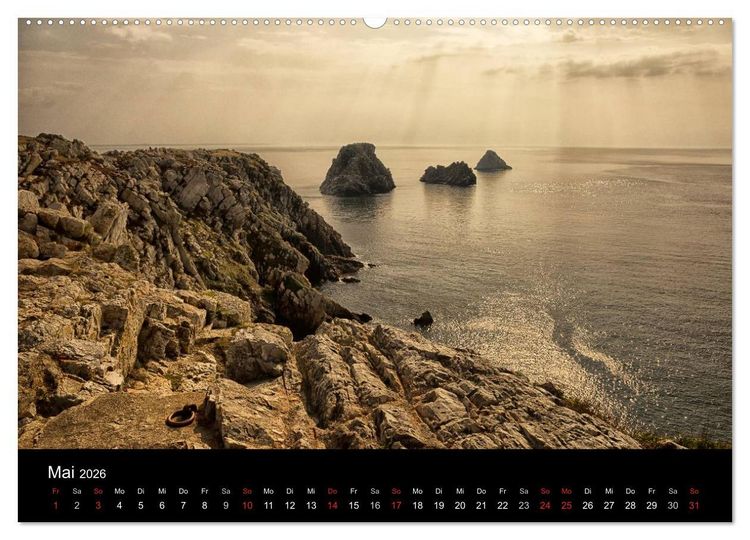 Produktbild: Bretagne entlang der K&uuml;ste (hochwertiger Premium Wandkalender 2026 DIN A2 quer), Kunstdruck in Hochglanz