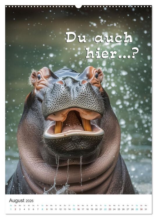 Produktbild: Lustige Tiere (hochwertiger Premium Wandkalender 2026 DIN A2 hoch), Kunstdruck in Hochglanz