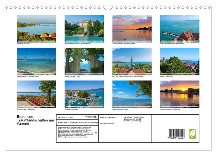 Produktbild: Bodensee - Traumlandschaften am Wasser (Wandkalender 2027 DIN A3 quer), CALVENDO Monatskalender