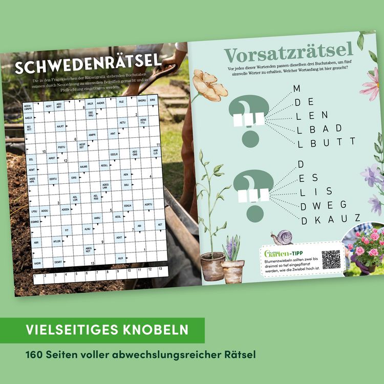 Produktbild: Das Garten-R&auml;tselbuch &ndash; Mit Profi-Tipps von "mein sch&ouml;ner Garten" f&uuml;r das ganze Jahr