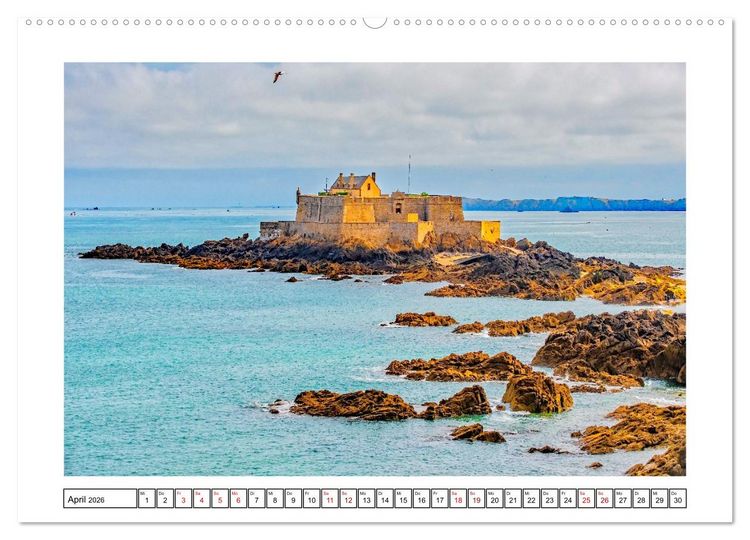 Produktbild: Malerische Bretagne - facettenreiche Region (Wandkalender 2026 DIN A2 quer), CALVENDO Monatskalender