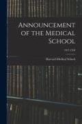 Produktbild: Announcement of the Medical School; 1957-1958