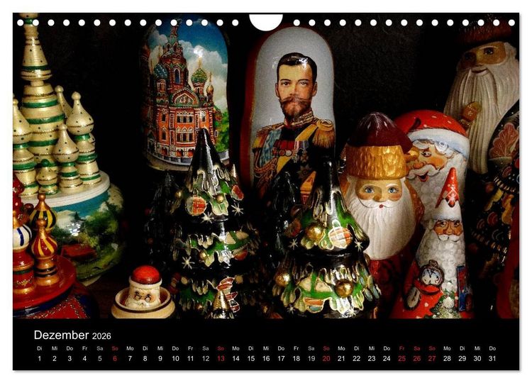 Produktbild: GESICHTER RUSSLANDS 2026 (Wandkalender 2026 DIN A4 quer), CALVENDO Monatskalender