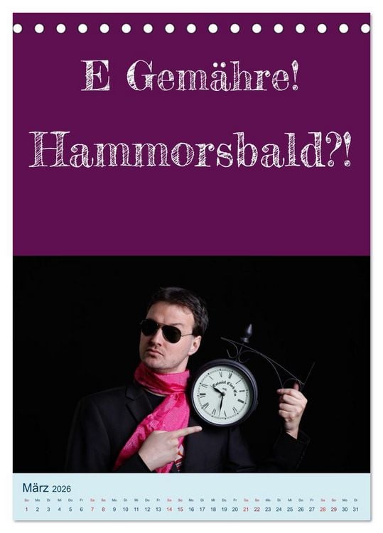 Produktbild: Ni schw&auml;bborn! Mundart und Dialekt Kalender Sachsen (Tischkalender 2026 DIN A5 hoch), CALVENDO Monatskalender