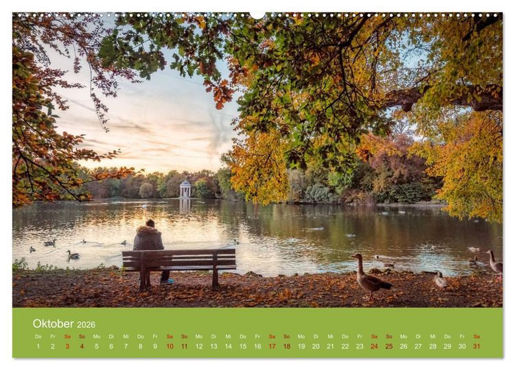 Produktbild: Bezauberndes M&uuml;nchen - Die bayrische Landeshauptstadt und ihr Umland. (Wandkalender 2026 DIN A2 quer), CALVENDO Monatskalender