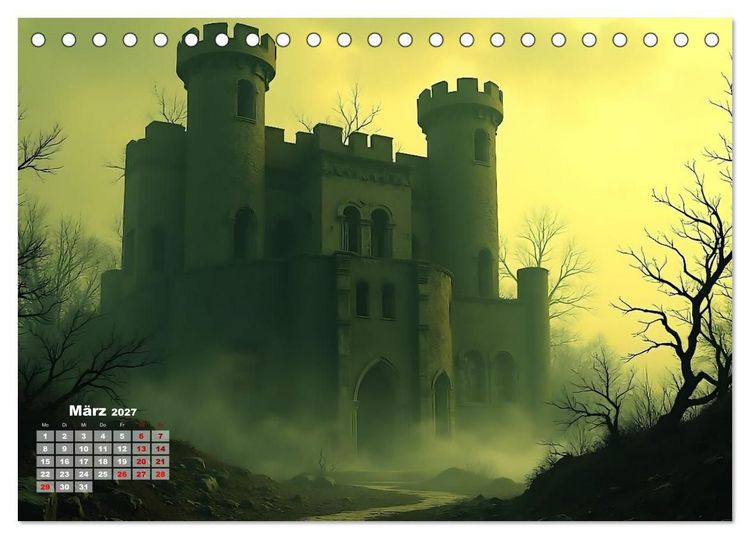 Produktbild: Burgen der Legenden (Tischkalender 2027 DIN A5 quer), CALVENDO Monatskalender