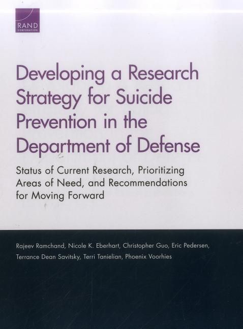 Produktbild: Developing a Research Strategy for Suicide Prevention in the Department of Defense