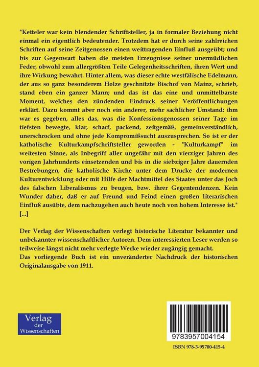Produktbild: Wilhelm Emmanuel von Kettelers Schriften