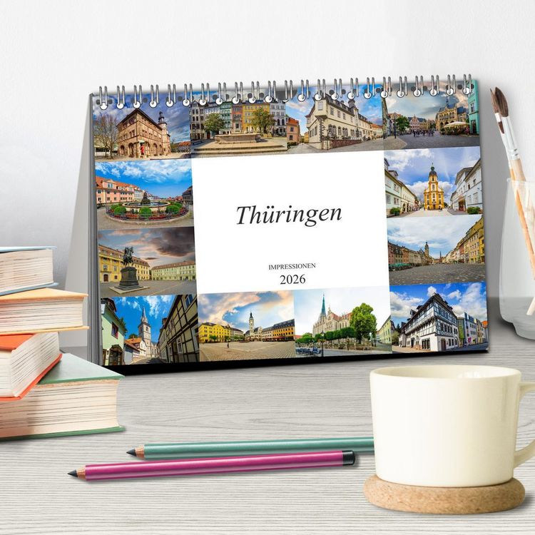 Produktbild: Th&uuml;ringen Impressionen (Tischkalender 2026 DIN A5 quer), CALVENDO Monatskalender