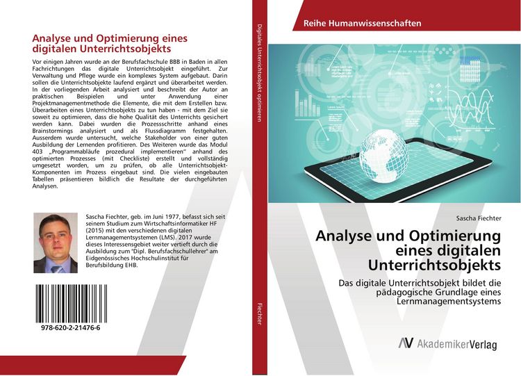 Produktbild: Analyse und Optimierung eines digitalen Unterrichtsobjekts