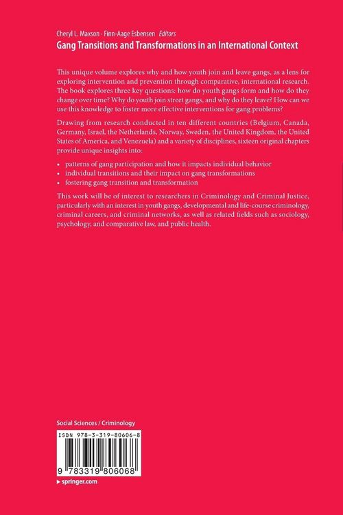 Produktbild: Gang Transitions and Transformations in an International Context