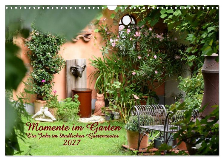Produktbild: Momente im Garten (Wandkalender 2027 DIN A3 quer), CALVENDO Monatskalender