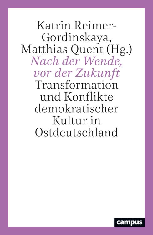 Produktbild: Nach der Wende, vor der Zukunft