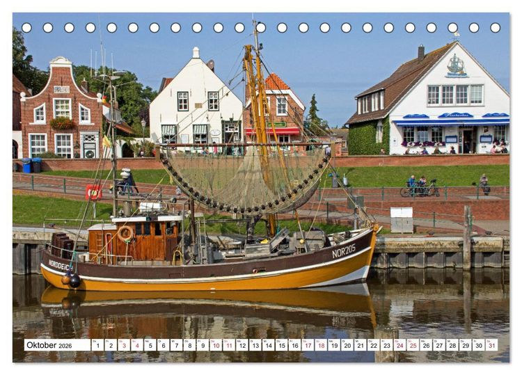 Produktbild: GREETSIEL - Schafe - Krabbenkutter - M&ouml;wen (Tischkalender 2026 DIN A5 quer), CALVENDO Monatskalender