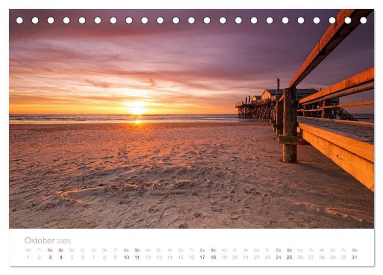 Produktbild: St. Peter-Ording (Tischkalender 2026 DIN A5 quer), CALVENDO Monatskalender