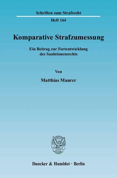 Produktbild: Komparative Strafzumessung.