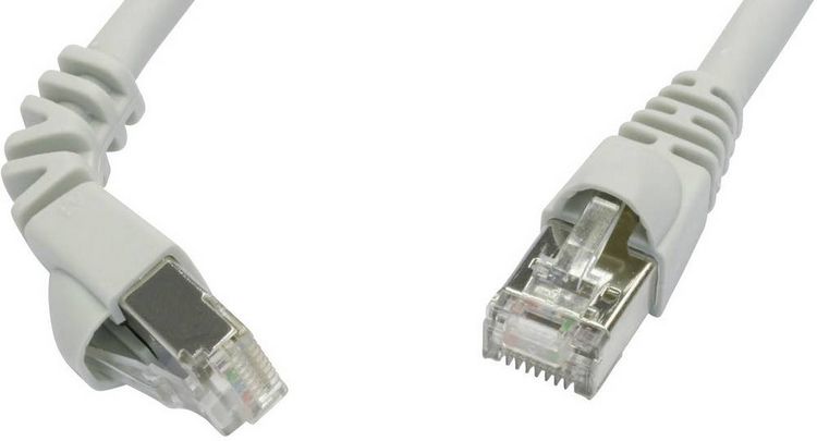 Produktbild: Teleg&auml;rtner 100008669 RJ45 Patchkabel CAT 6a S/FTP 5.00 m Grau Flammwidrig, mit Rastnasenschutz 1 St.