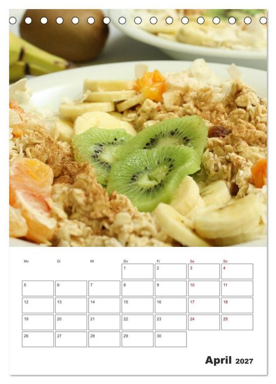 Produktbild: S&uuml;&szlig;e Haferflocken mit Obst (Tischkalender 2027 DIN A5 hoch), CALVENDO Monatskalender