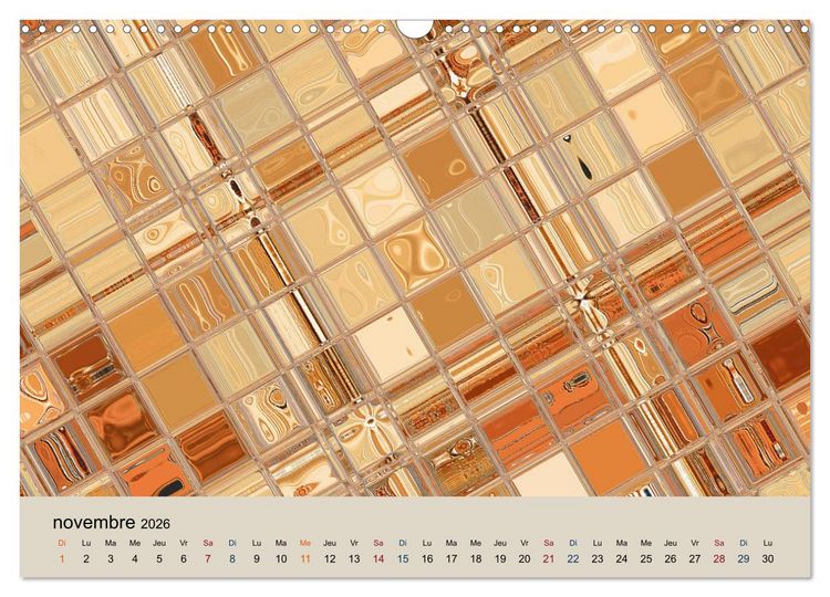 Produktbild: Art nuances de brun (Calendrier mural 2026 DIN A3 vertical), CALVENDO calendrier mensuel