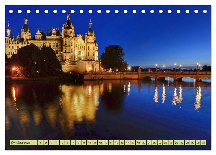 Produktbild: Schwerin - Welterbe (Tischkalender 2026 DIN A5 quer), CALVENDO Monatskalender