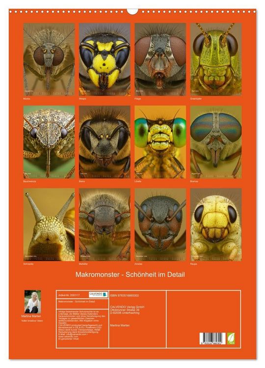 Produktbild: Makromonster - Sch&ouml;nheit im Detail (Wandkalender 2026 DIN A2 hoch), CALVENDO Monatskalender