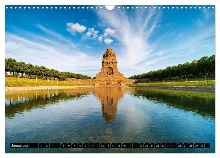 Produktbild: Leipzig Die Sachsenmetropole mit gro&szlig;er Vergangenheit (Wandkalender 2026 DIN A3 quer), CALVENDO Monatskalender