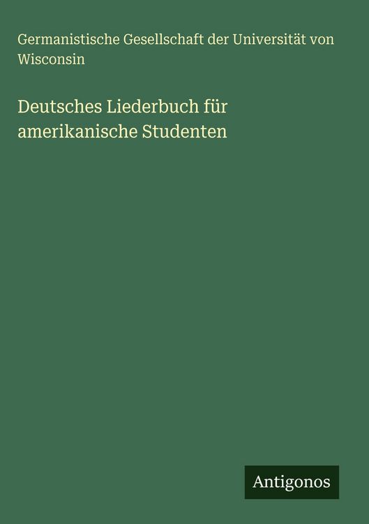 Produktbild: Deutsches Liederbuch f&uuml;r amerikanische Studenten