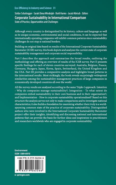 Produktbild: Corporate Sustainability in International Comparison