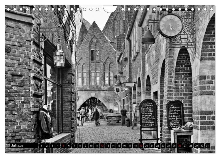 Produktbild: Historisches Bremen (Wandkalender 2026 DIN A4 quer), CALVENDO Monatskalender