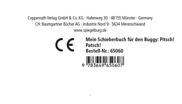 Produktbild: Mein Schieberbuch f&uuml;r den Buggy: Pitsch! Patsch! Wer ist da?