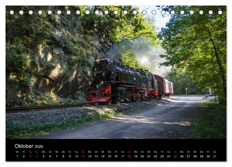 Produktbild: Unter Dampf in Sachsen Anhalt 2.0 (Tischkalender 2026 DIN A5 quer), CALVENDO Monatskalender