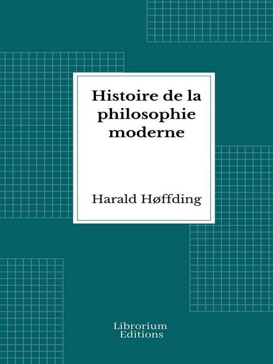 Produktbild: Histoire de la philosophie moderne