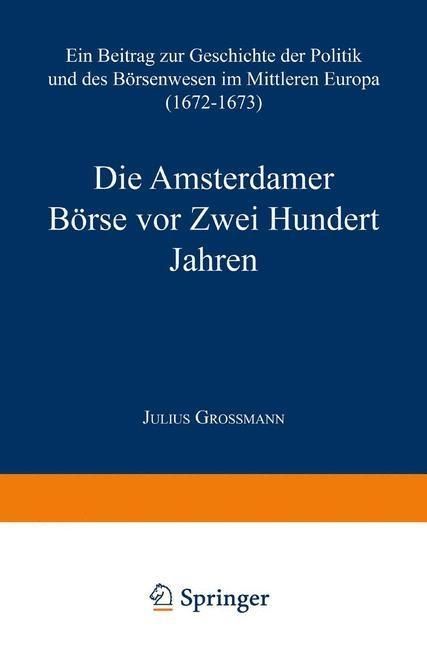 Produktbild: Die Amsterdamer B&ouml;rse vor Zwei Hundert Jahren