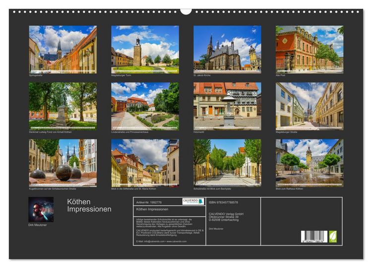 Produktbild: K&ouml;then Impressionen (Wandkalender 2026 DIN A2 quer), CALVENDO Monatskalender