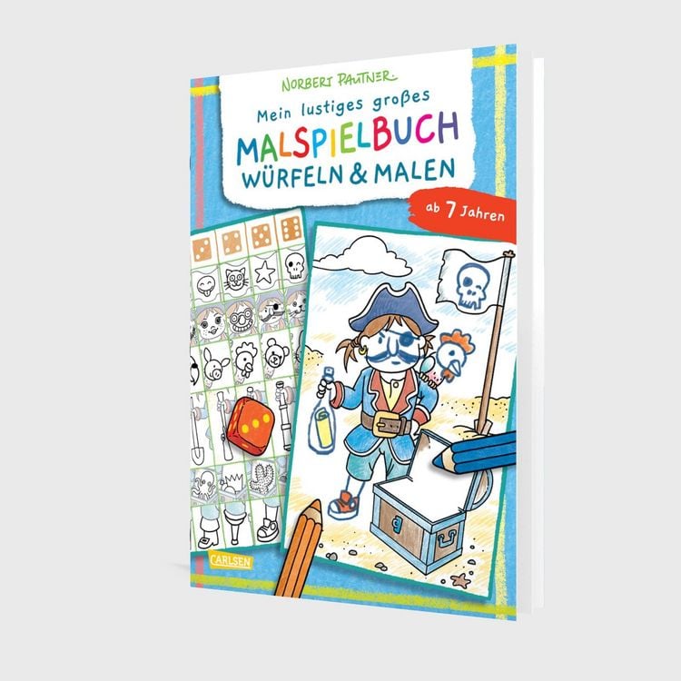 Produktbild: Mein lustiges gro&szlig;es Malspielbuch: W&uuml;rfeln & Malen (ab 7 Jahren)