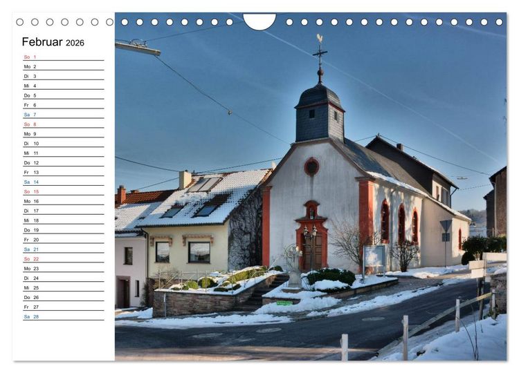 Produktbild: Sa(ar)krale Baukunst - Kapellen im Saarland (Wandkalender 2026 DIN A4 quer), CALVENDO Monatskalender
