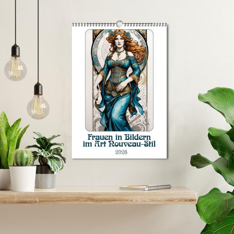 Produktbild: Frauen in Bildern im Art Nouveau-Stil (Wandkalender 2026 DIN A3 hoch), CALVENDO Monatskalender