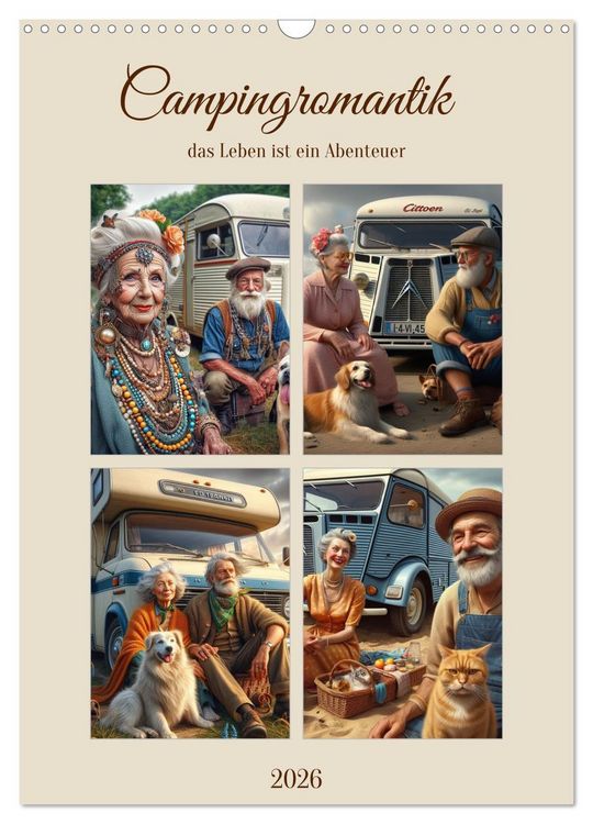 Produktbild: Campingromantik das Leben ist ein Abenteuer (Wandkalender 2026 DIN A3 hoch), CALVENDO Monatskalender